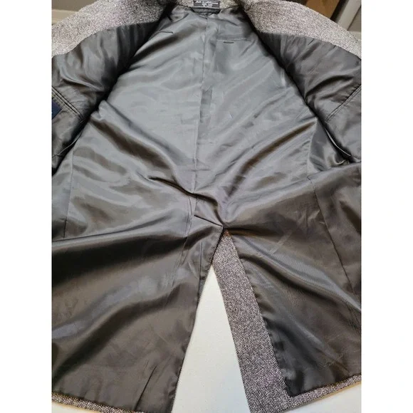 Barrington‎ Tweed Blazer Mens 40R Gray Sports Coat Jacket 2 B Silk Herringbone